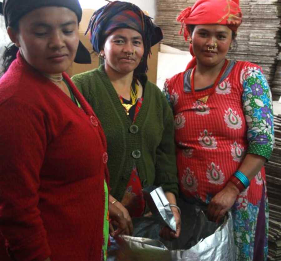 Tea workers at Thunderbolt Tea